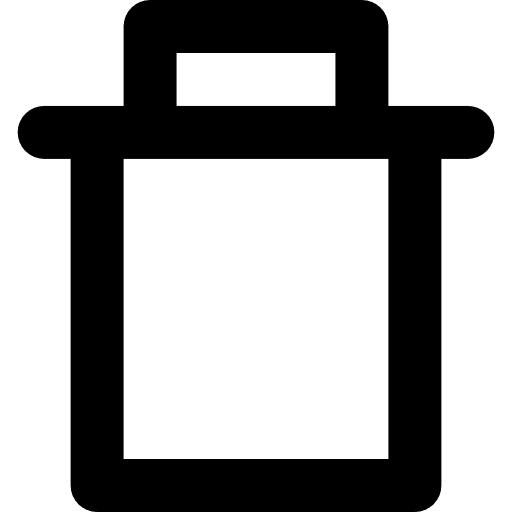 Garbage tools and utensils tin trash icon