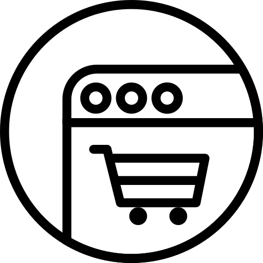 Cart multimedia website ecommerce icon