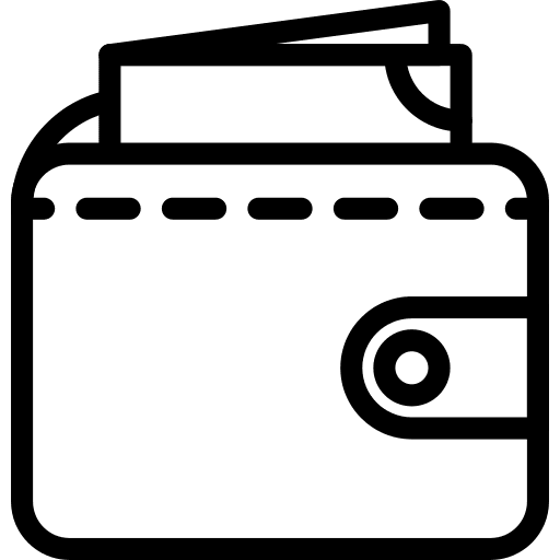 Wallet billfold wallet holder icon