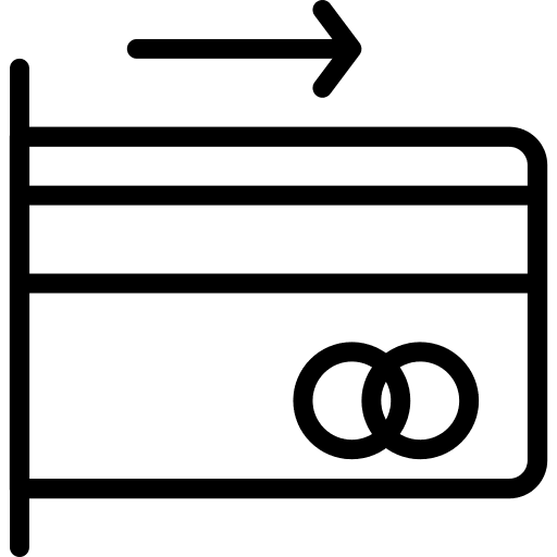 Card business and finance cash point machine icon