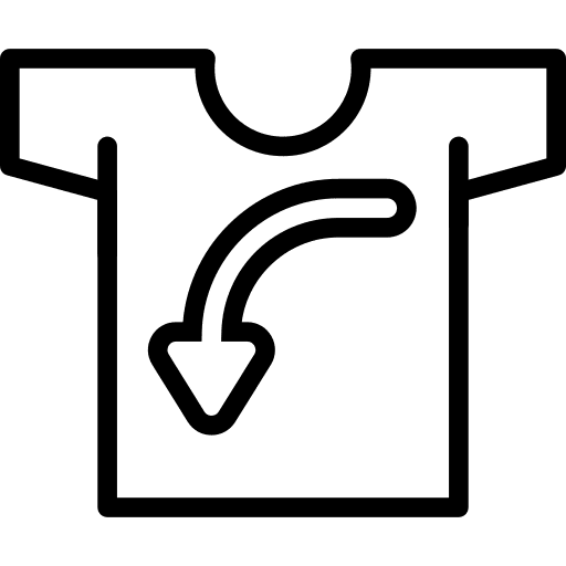 Clothes fashion down garment icon