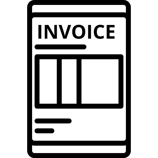 Invoice payment commerce business icon