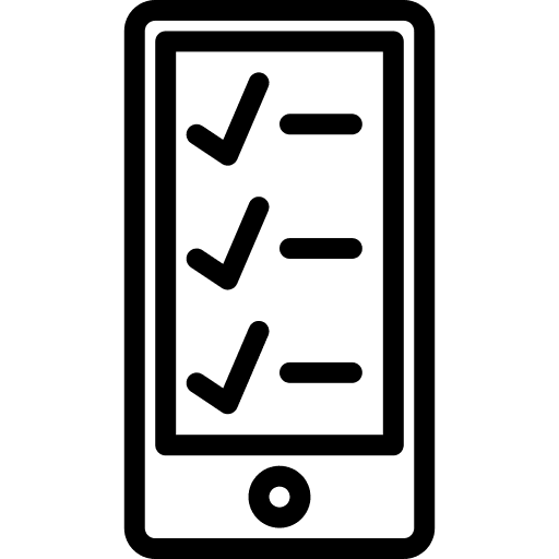 List communications mobile phone cellphone icon