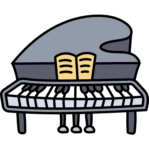 Piano keys musical instrument instrument icon