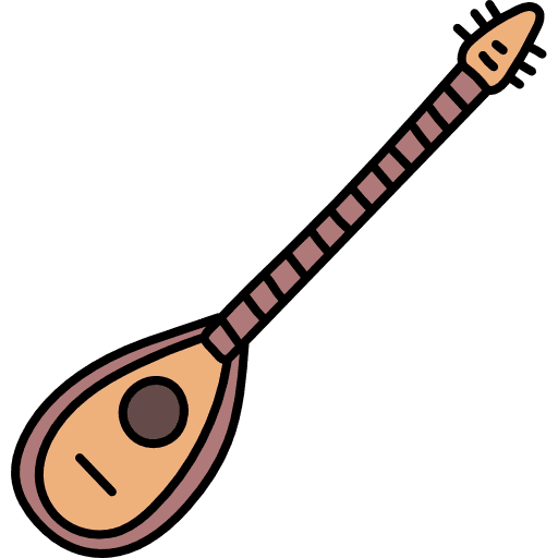 Baglama string instrument music musical icon Baglama string instrument music musical icon