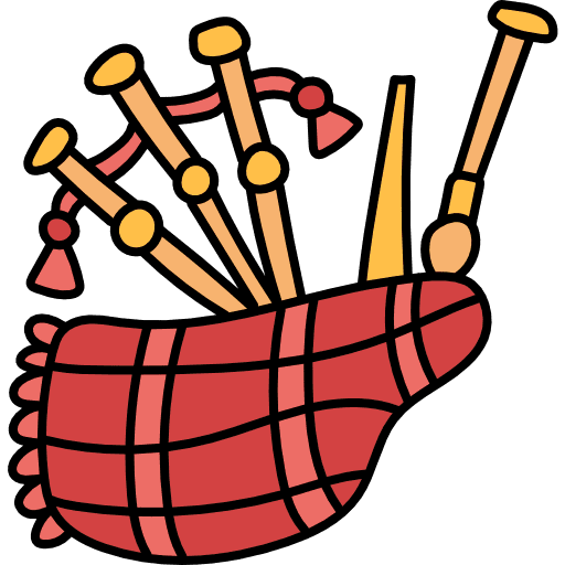 Bagpipes musical instrument music and multimedia music icon