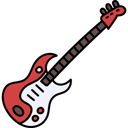 Bass guitar musical string instrument music icon