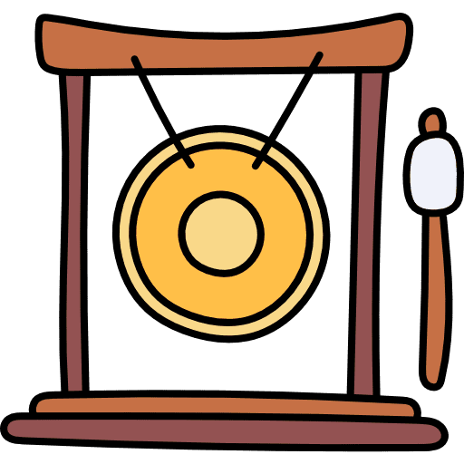 Gong oriental musical music icon Gong oriental musical music icon