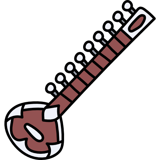 Sitar music and multimedia asia string instrument icon Sitar music and multimedia asia string instrument icon