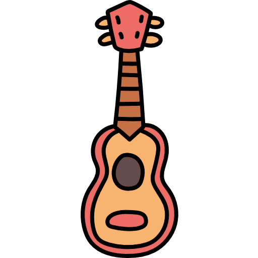 Ukelele music and multimedia string instrument music icon Ukelele music and multimedia string instrument music icon