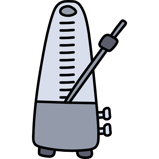 Metronome beat music and multimedia tempo icon Metronome beat music and multimedia tempo icon