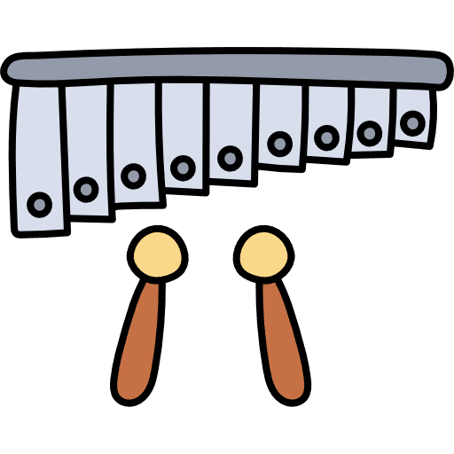 Xylophone music and multimedia xylophone instrument icon Xylophone music and multimedia xylophone instrument icon