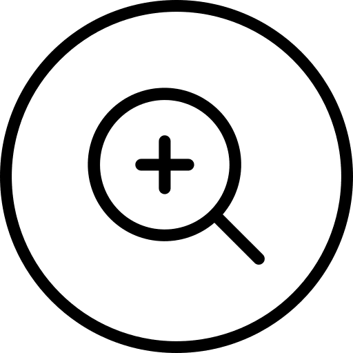 Zoom in magnifying glass ui multimedia icon