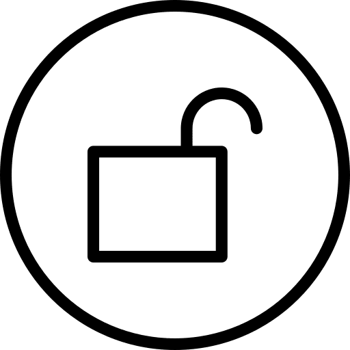 Unlock unlock padlock security icon