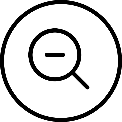 Zoom out zoom magnifying glass detective icon