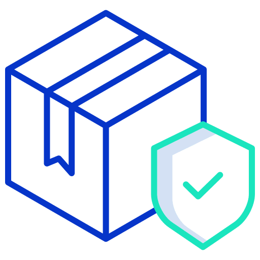 Box insurance shipping box icon