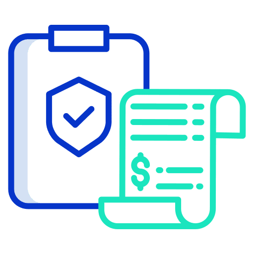 Insurance security files and folders clipboard icon