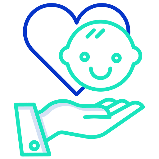 Life insurance life insurance hand kid and baby icon