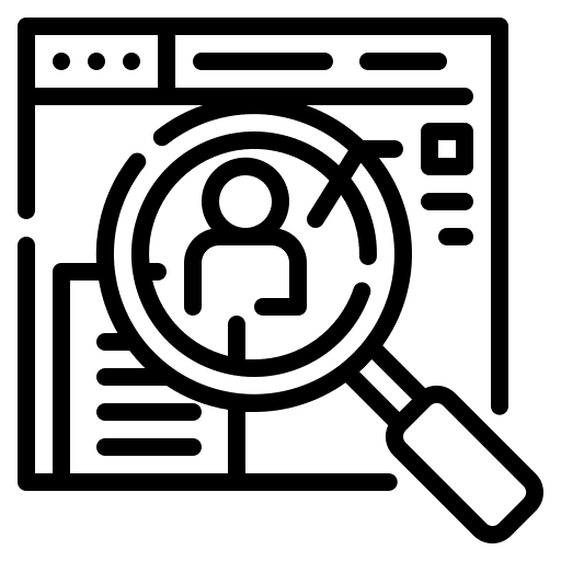 Case study website user search icon