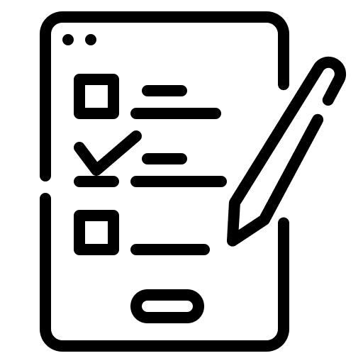 Checklist technology touch screen electronics icon Checklist technology touch screen electronics icon