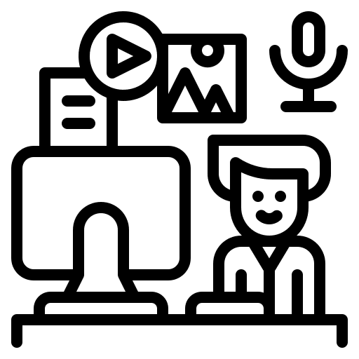 Creative creative computer people icon