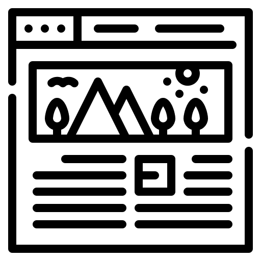 Blog content browser ui icon Blog content browser ui icon