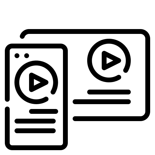 Responsive entertainment responsive video player icon Responsive entertainment responsive video player icon