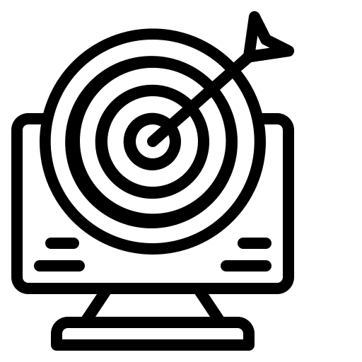 Target seo and web screen monitor icon Target seo and web screen monitor icon