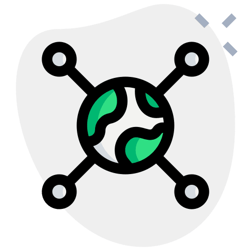 Global network networking global connection icon