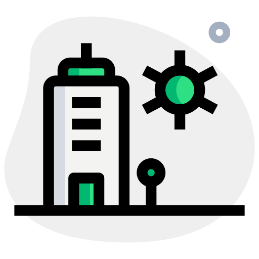 Maintenance apartments building house icon