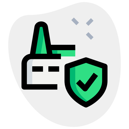 Power plant secure industrial manufacturing icon