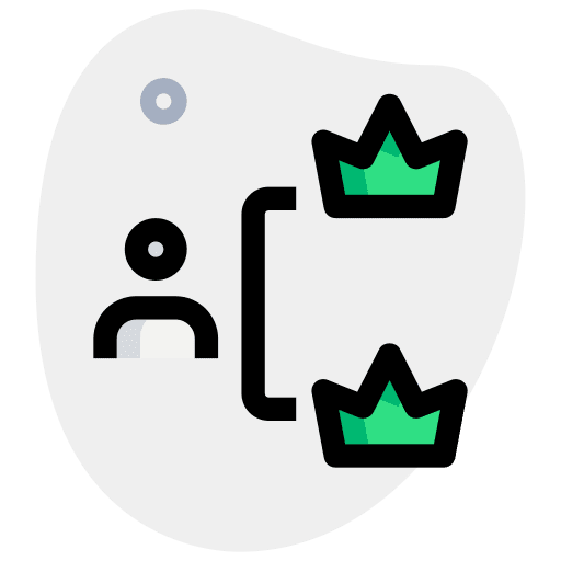 Flow chart networking user people icon