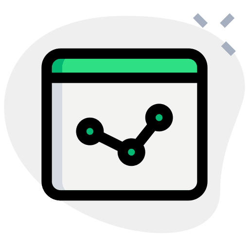 Infographics line segment chart icon