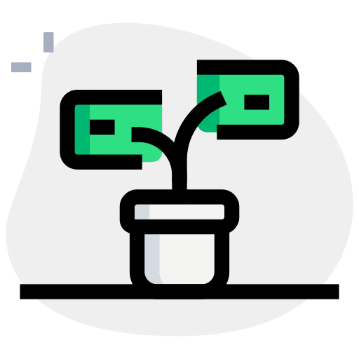 Investment growth bank business and finance icon