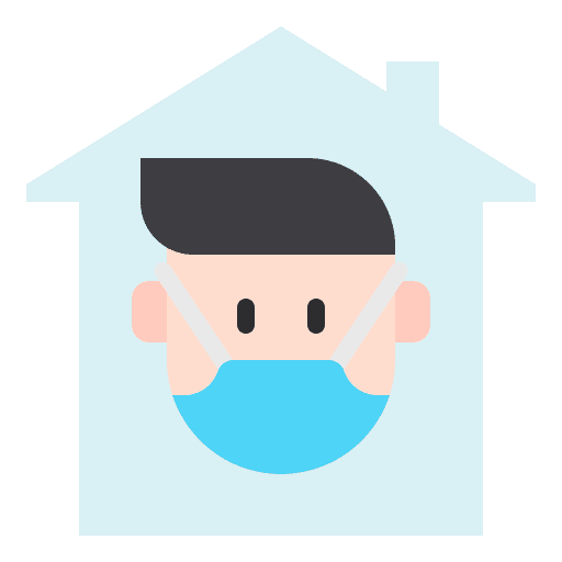 Quarantine distance healthcare and medical social icon