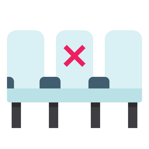 Chair social healthcare coronavirus icon