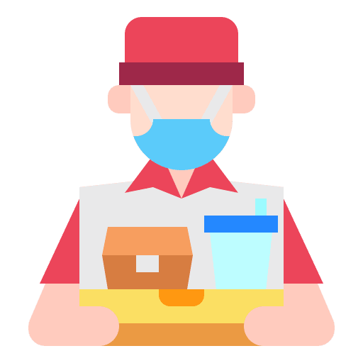 Food delivery transportation distance service icon