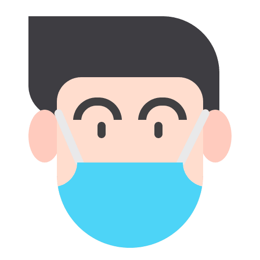 Man man coronavirus healthcare icon Man man coronavirus healthcare icon