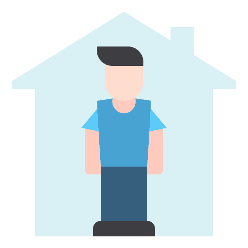 Quarantine healthcare distance house icon Quarantine healthcare distance house icon