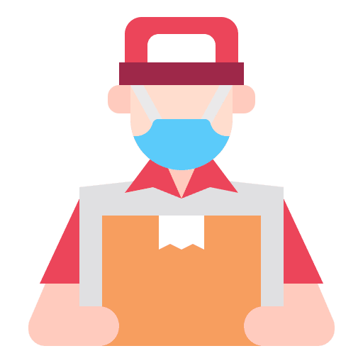 Delivery man service healthcare delivery man icon Delivery man service healthcare delivery man icon