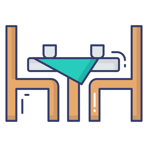 Dinning table chair dinner dinning table icon