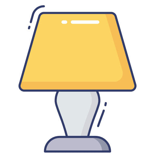 Lamp furniture and household light illumination icon