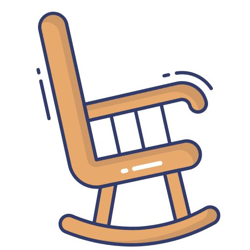 Rocking chair seat furniture and household retirement icon