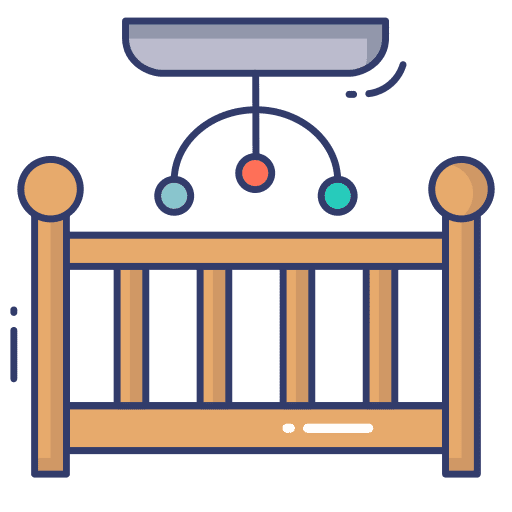 Baby bed bedroom baby bed baby crib icon