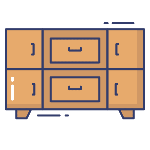 Cabinet drawers interior cabinet icon