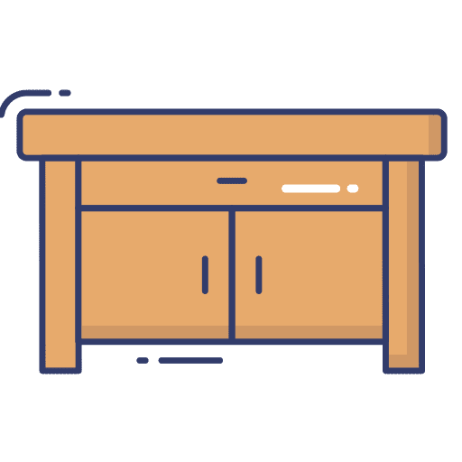 Cabinet table furniture and household cabinet icon