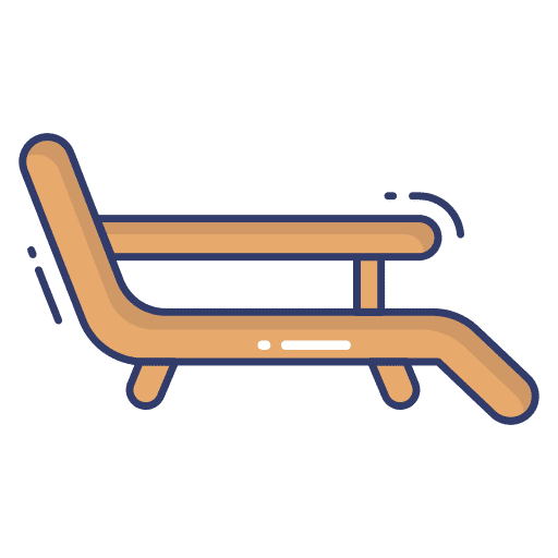 Deck chair deck chair furniture and household relax icon