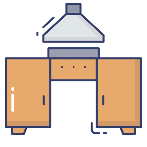 Drawer drawer extractor hood kitchen icon