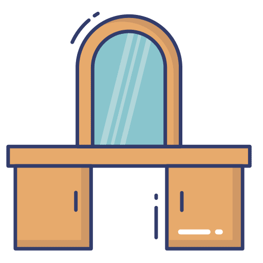 Dressing table mirror dressing table furniture and household icon