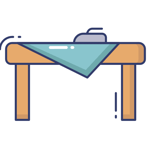 Iron table laundry ironing board furniture and household icon